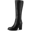imageAllegra K Womens Round Toe Block Heeled Knee High BootsBlack