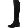 imageAllegra K Womens Side Zipper Chunky Heels Knee High BootsBlack