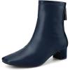 imageAllegra K Womens Square Toe Block Heels Ankle BootsNavy Blue