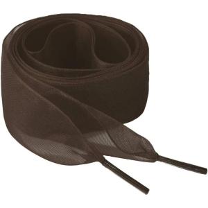 imageAllegra K 2 Pairs Flat Snow Yarn Shoelaces 25cm4cm Wide Transparent Shoe Laces for SneakersCoffee