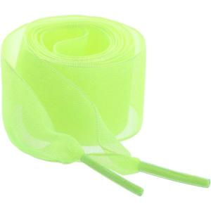 imageAllegra K 2 Pairs Flat Snow Yarn Shoelaces 25cm4cm Wide Transparent Shoe Laces for SneakersLight Green