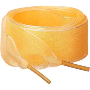 imageAllegra K 2 Pairs Flat Snow Yarn Shoelaces 25cm4cm Wide Transparent Shoe Laces for SneakersPumpkin Color