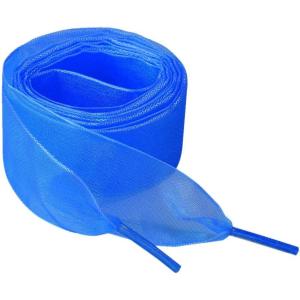 imageAllegra K 2 Pairs Flat Snow Yarn Shoelaces 25cm4cm Wide Transparent Shoe Laces for SneakersRoyal Blue