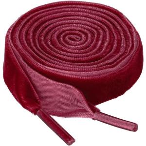 imageAllegra K Flat Velvet Shoelaces 06 Inches Wide Ribbon Shoe Laces Strings for Sneakers Shoes BootsWine Red