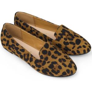 imageAllegra K Womens Round Toe Slip on Ballet Flats ShoesLeopard
