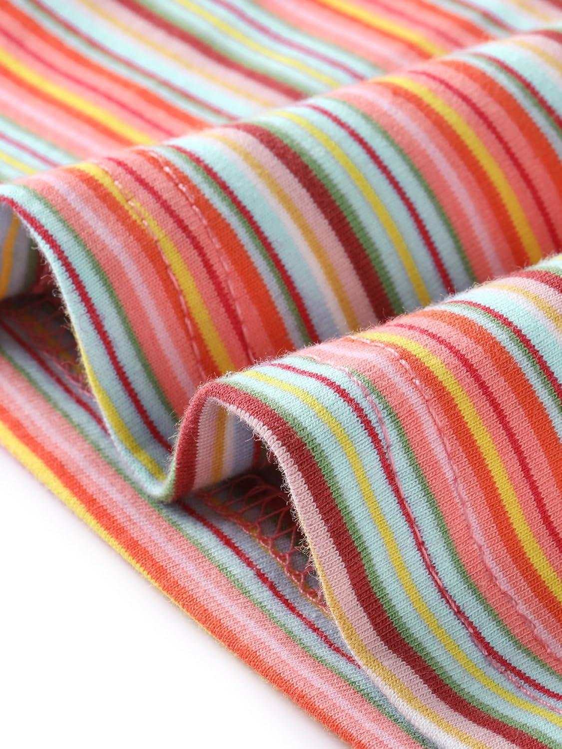 imageAllegra K Womens Contrast Collar Long Sleeves Peter Pan Collar Halloween Striped Blouse TopMulticolor