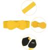 imageAllegra K 2pcs Womens Plus Size Elastic Waist Belt Interlock 8shaped Faux Leather Buckle BeltsGreen  Yellow
