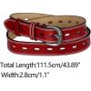 imageAllegra K Faux Leather Belt Hollow Waist Belts with Buckle Belts for WomenRed