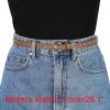 imageAllegra K Grommet Belt Leather ExtraSkinny Slim Thin Waist Belts for Women Punk Rock StyleCamel