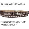 imageAllegra K Grommet Belt Leather ExtraSkinny Slim Thin Waist Belts for Women Punk Rock StyleCoffee