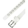 imageAllegra K Grommet Belt Leather ExtraSkinny Slim Thin Waist Belts for Women Punk Rock StyleWhite