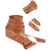 imageAllegra K Ladies Faux Leather Self Tie Bowknot Wide Waist Band Sash Obi Belt for DressesBrown Color