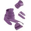 imageAllegra K Ladies Faux Leather Self Tie Bowknot Wide Waist Band Sash Obi Belt for DressesDark Purple