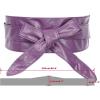 imageAllegra K Ladies Faux Leather Self Tie Bowknot Wide Waist Band Sash Obi Belt for DressesDark Purple