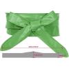imageAllegra K Ladies Faux Leather Self Tie Bowknot Wide Waist Band Sash Obi Belt for DressesGreen