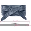 imageAllegra K Ladies Faux Leather Self Tie Bowknot Wide Waist Band Sash Obi Belt for DressesNavy Blue