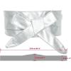imageAllegra K Ladies Faux Leather Self Tie Bowknot Wide Waist Band Sash Obi Belt for DressesSilver