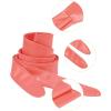 imageAllegra K Ladies Faux Leather Self Tie Bowknot Wide Waist Band Sash Obi Belt for DressesWatermelon Red