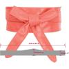 imageAllegra K Ladies Faux Leather Self Tie Bowknot Wide Waist Band Sash Obi Belt for DressesWatermelon Red
