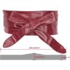 imageAllegra K Ladies Faux Leather Self Tie Bowknot Wide Waist Band Sash Obi Belt for DressesWine Red