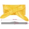 imageAllegra K Ladies Faux Leather Self Tie Bowknot Wide Waist Band Sash Obi Belt for DressesYellow