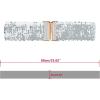 imageAllegra K Ladies Shinny Wide Waist Belts Interlock Buckles Sequins Decor Stretchy Belts for Women 2PCSSilver