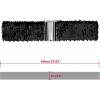 imageAllegra K Ladies Stretchy Wide Waist Belts Interlock Buckles Shinny Sequins Decor Belts for DressesBlack