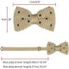 imageAllegra K Mens Knitted Pretied Polka Dots Bow Ties Adjustable Strap BowtiesKhaki