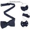 imageAllegra K Mens Knitted Pretied Polka Dots Bow Ties Adjustable Strap BowtiesNavy Blue