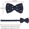 imageAllegra K Mens Knitted Pretied Polka Dots Bow Ties Adjustable Strap BowtiesNavy Blue