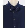 imageAllegra K Mens Knitted Pretied Polka Dots Bow Ties Adjustable Strap BowtiesNavy Blue