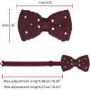 imageAllegra K Mens Knitted Pretied Polka Dots Bow Ties Adjustable Strap BowtiesWine Red