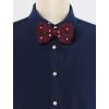 imageAllegra K Mens Knitted Pretied Polka Dots Bow Ties Adjustable Strap BowtiesWine Red