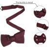 imageAllegra K Mens Knitted Pretied Polka Dots Bow Ties Adjustable Strap BowtiesWine Red