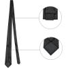 imageAllegra K Mens Polka Dots Selftied Tie Handkerchief Clip Cufflinks Wedding Business Necktie SetsBlack