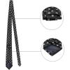 imageAllegra K Mens Polka Dots Selftied Tie Handkerchief Clip Cufflinks Wedding Business Necktie SetsBlack Gray