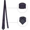 imageAllegra K Mens Polka Dots Selftied Tie Handkerchief Clip Cufflinks Wedding Business Necktie SetsBlack Purple