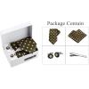 imageAllegra K Mens Polka Dots Selftied Tie Handkerchief Clip Cufflinks Wedding Business Necktie SetsCoffee