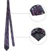 imageAllegra K Mens Polka Dots Selftied Tie Handkerchief Clip Cufflinks Wedding Business Necktie SetsDark Blue Fuchsia