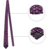 imageAllegra K Mens Polka Dots Selftied Tie Handkerchief Clip Cufflinks Wedding Business Necktie SetsDark Purple