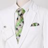 imageAllegra K Mens Polka Dots Selftied Tie Handkerchief Clip Cufflinks Wedding Business Necktie SetsGreen