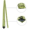 imageAllegra K Mens Polka Dots Selftied Tie Handkerchief Clip Cufflinks Wedding Business Necktie SetsGreen Coffe