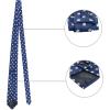 imageAllegra K Mens Polka Dots Selftied Tie Handkerchief Clip Cufflinks Wedding Business Necktie SetsNavy Blue