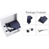 imageAllegra K Mens Polka Dots Selftied Tie Handkerchief Clip Cufflinks Wedding Business Necktie SetsNavy Blue White