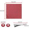imageAllegra K Mens Polka Dots Selftied Tie Handkerchief Clip Cufflinks Wedding Business Necktie SetsRed Pink