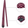 imageAllegra K Mens Polka Dots Selftied Tie Handkerchief Clip Cufflinks Wedding Business Necktie SetsWine Red White