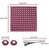 imageAllegra K Mens Polka Dots Selftied Tie Handkerchief Clip Cufflinks Wedding Business Necktie SetsWine Red White