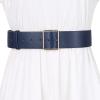imageAllegra K PU Leather Belts for Women Metal Pin Buckle 2 Inches Wide Belt for Dress PantsNany Blue