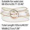 imageAllegra K Stylish Womens Clear Waist Belts for Dresses Transparent Belts Pin BuckleGold