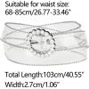imageAllegra K Stylish Womens Clear Waist Belts for Dresses Transparent Belts Pin BuckleSilver
